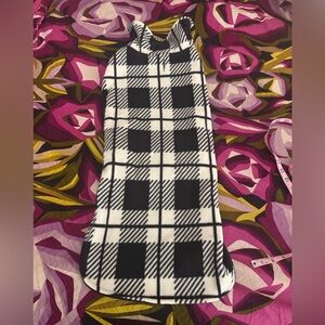 Black & White Plaid Fleece Pet Hoodie